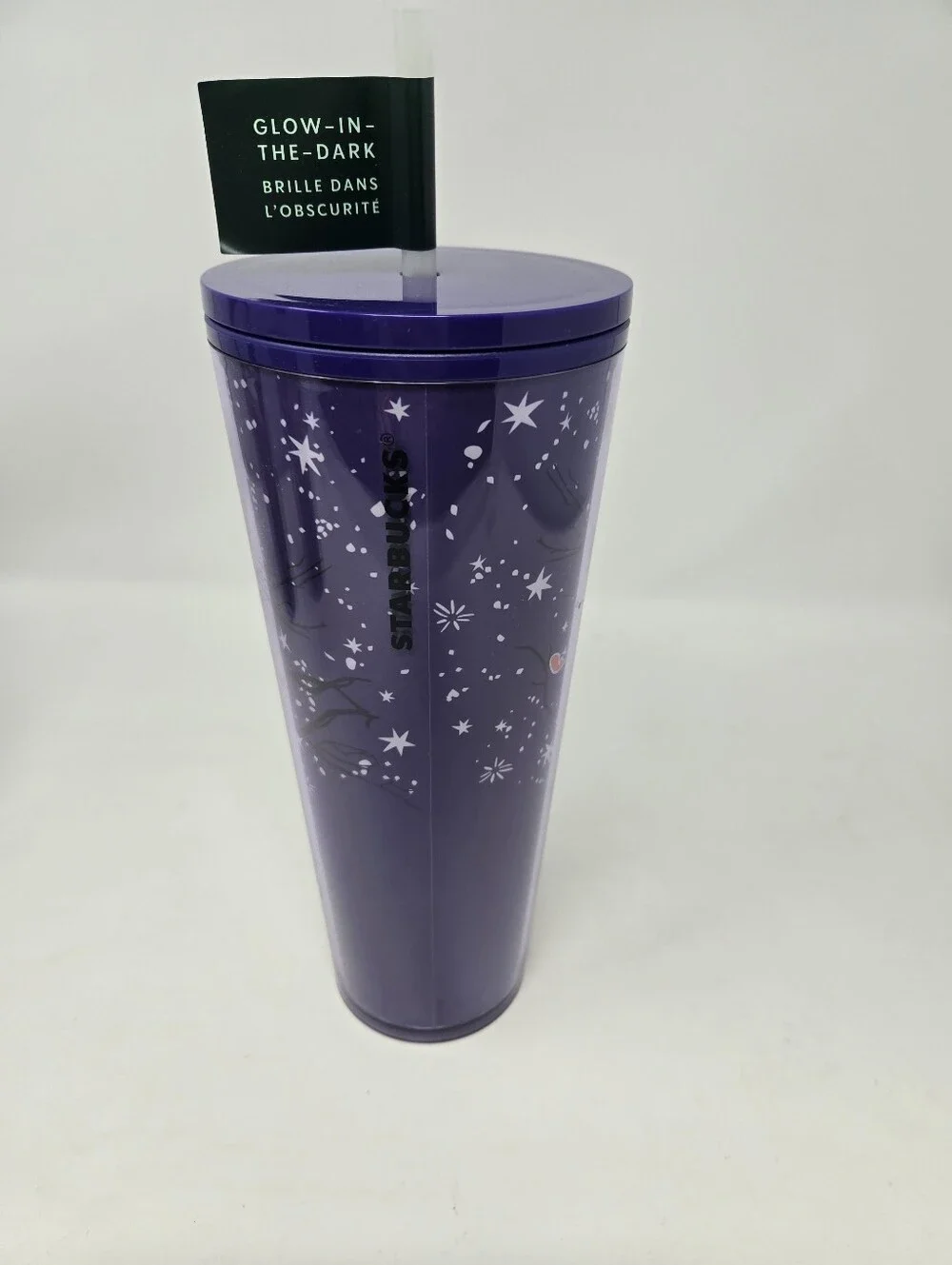 STARBUCKS HALLOWEEN ACRYLIC TUMBLER BUNDLE 2 VENTI 1 GRANDE NWT GLOW IN THE DARK